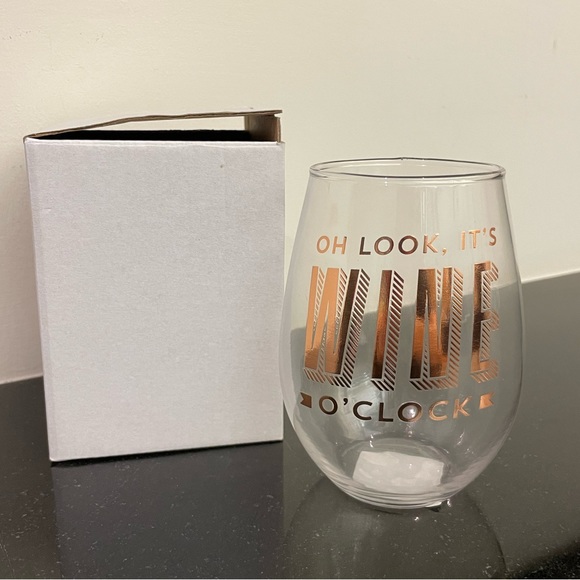 Stemless Wine Glass - Oh Look It's Wine O'Clock - NEW IN BOX! - Picture 3 of 4